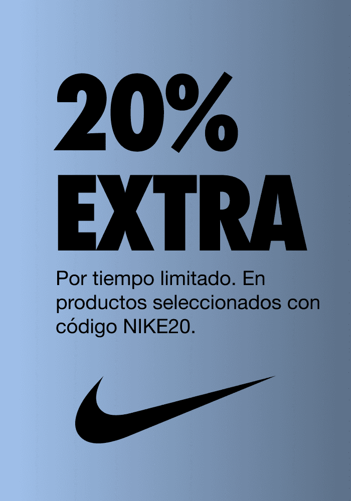 Cupón 20% de descuento en productos seleccionados en Nike