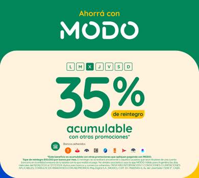 35% de reintegro + 10% con cupón en Farmacia Selma con Modo