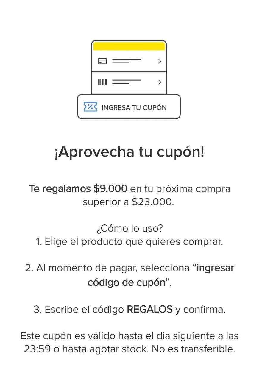 [Cuentas seleccionadas] Cupón de $9.000 de descuento en Mercado Libre