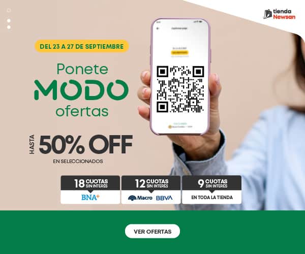 Hasta 18 cuotas + cupón 10% en seleccionados en Tienda Newsan con MODO