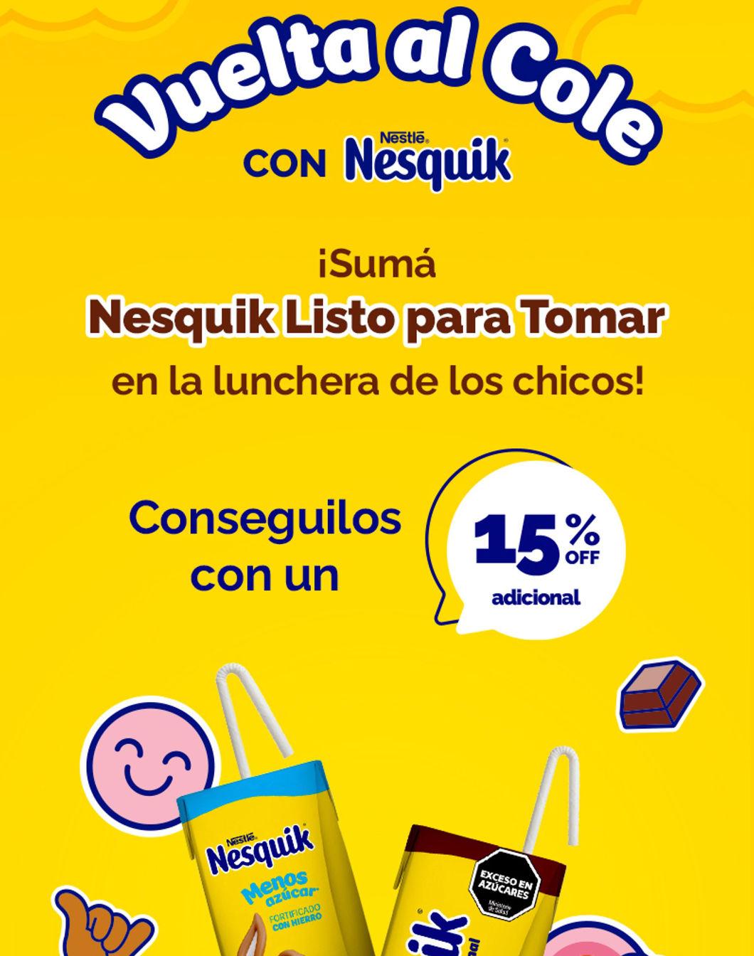 15% de descuento extra en Nesquik en Shop Nestlé