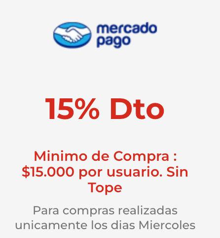 15% de descuento en Dia con Mercado Pago sin tope de reintegro