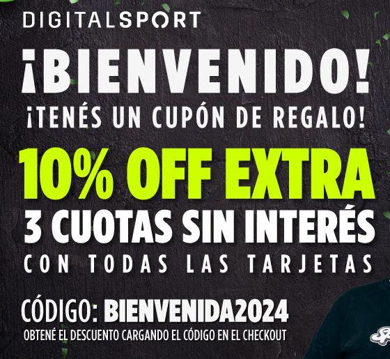 Cupón 10% de descuento en primera compra de DigitalSport [acumula promociones bancarias]