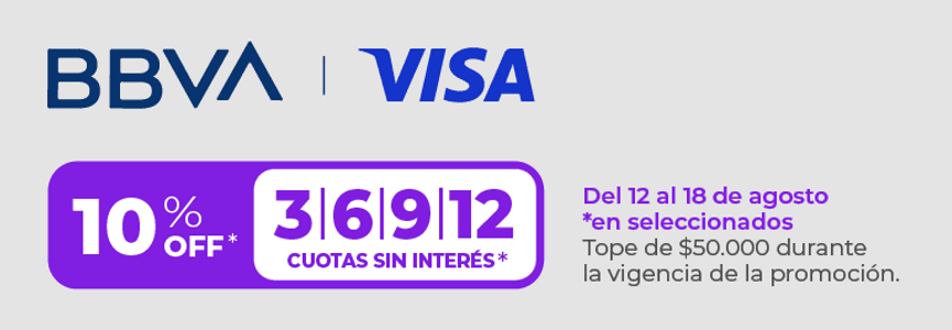 10% extra y hasta 12 cuotas sin interés en Frávega con BBVA