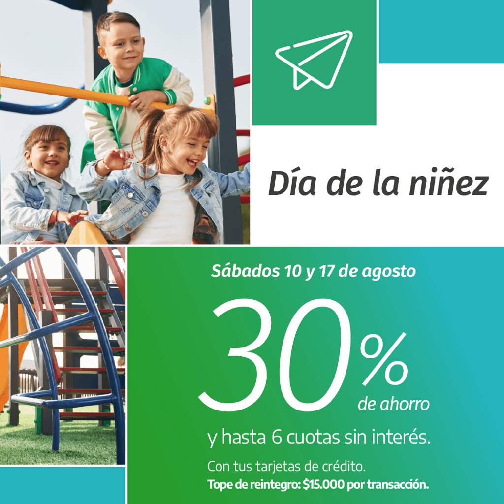 Día del niño: 30% de descuento y 6 cuotas en Jugueterias con Banco Provincia