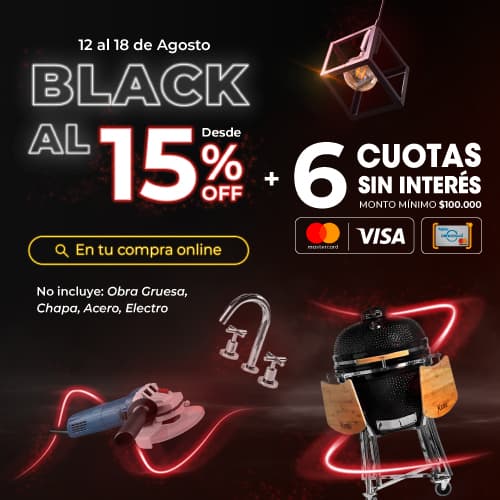 Black easy: 15% de descuento y 6 cuotas sin interés en Easy
