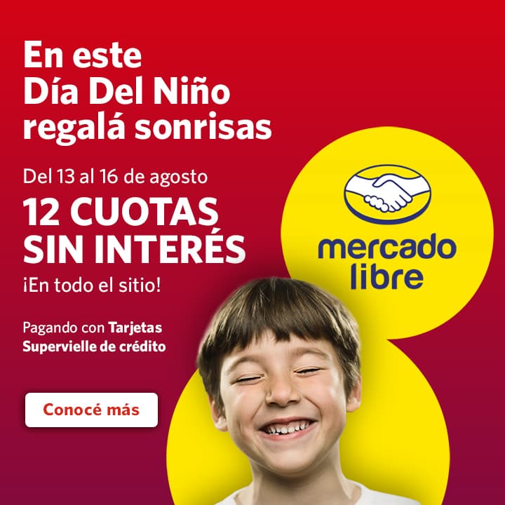 Día del niño: 12 cuotas sin interés en Mercado Libre con Supervielle