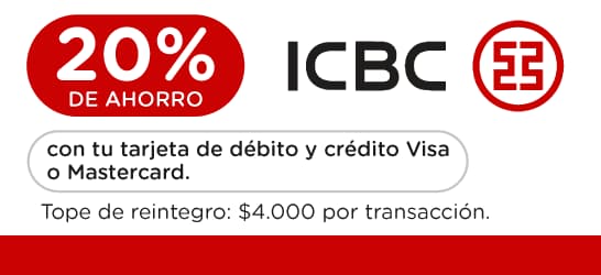 20% de reintegro en Farmacity con ICBC
