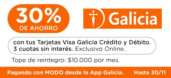 30% de reintegro en Farmacity con Galicia y MODO