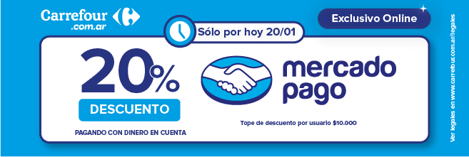 20% de descuento en Carrefour pagando con Mercado Pago