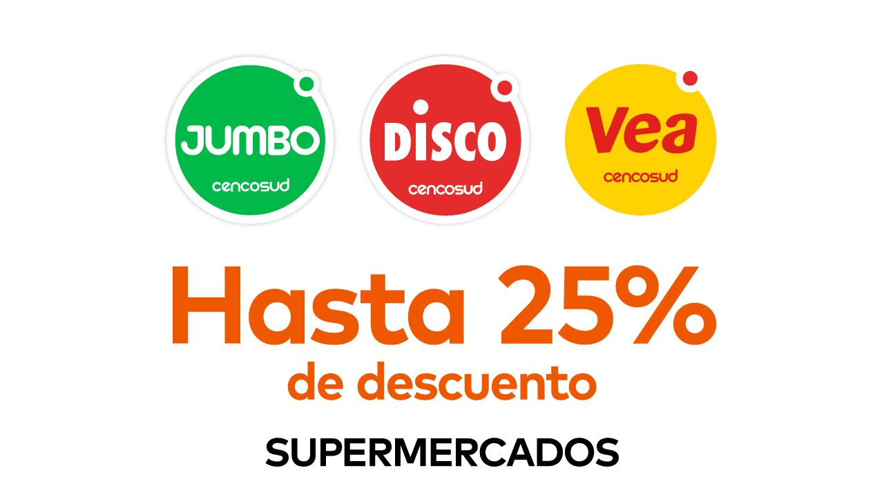 Hasta 25% de reintegro en Jumbo, Vea y Disco con Mastercard